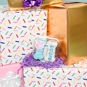 Prepackaged 4pk Blue Woof It Up Bones | Birthday