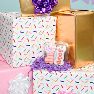 Prepackaged 4pk Pink Woof It Up Bones | Birthday