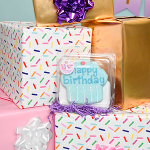 Prepackaged Giant Blue Happy Birthday Cupcake | Birthday