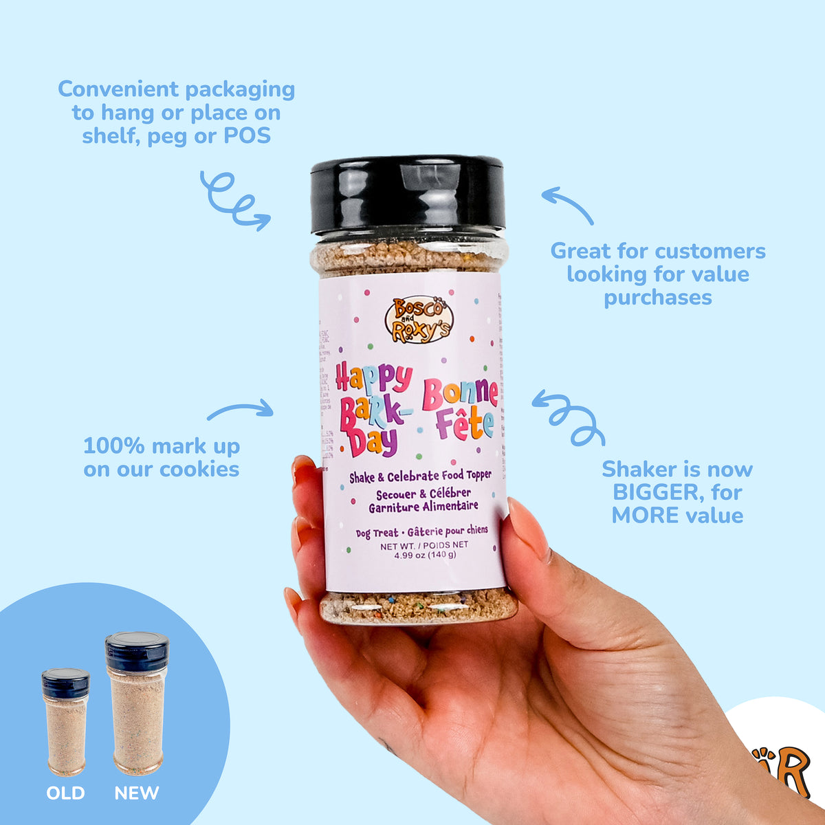 Prepackaged Shake & Celebrate Food Topper | Birthday