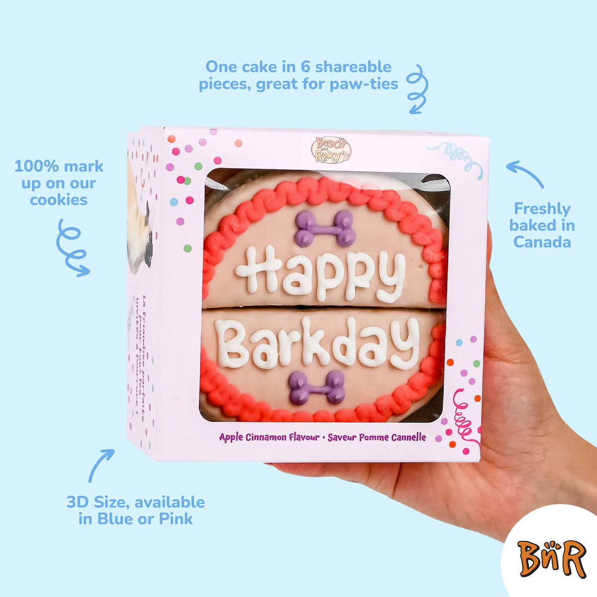 Giant Shareable, 6-piece Pink Cake | Birthday