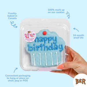 Prepackaged Giant Blue Happy Birthday Cupcake | Birthday
