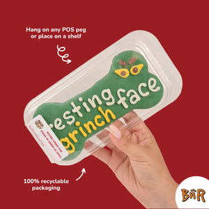 Resting Grinch Face Large Bone | Christmas Pre-Packaged