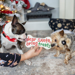 Dear Santa, Bring Treats Large Bone | Christmas Pre-Packaged