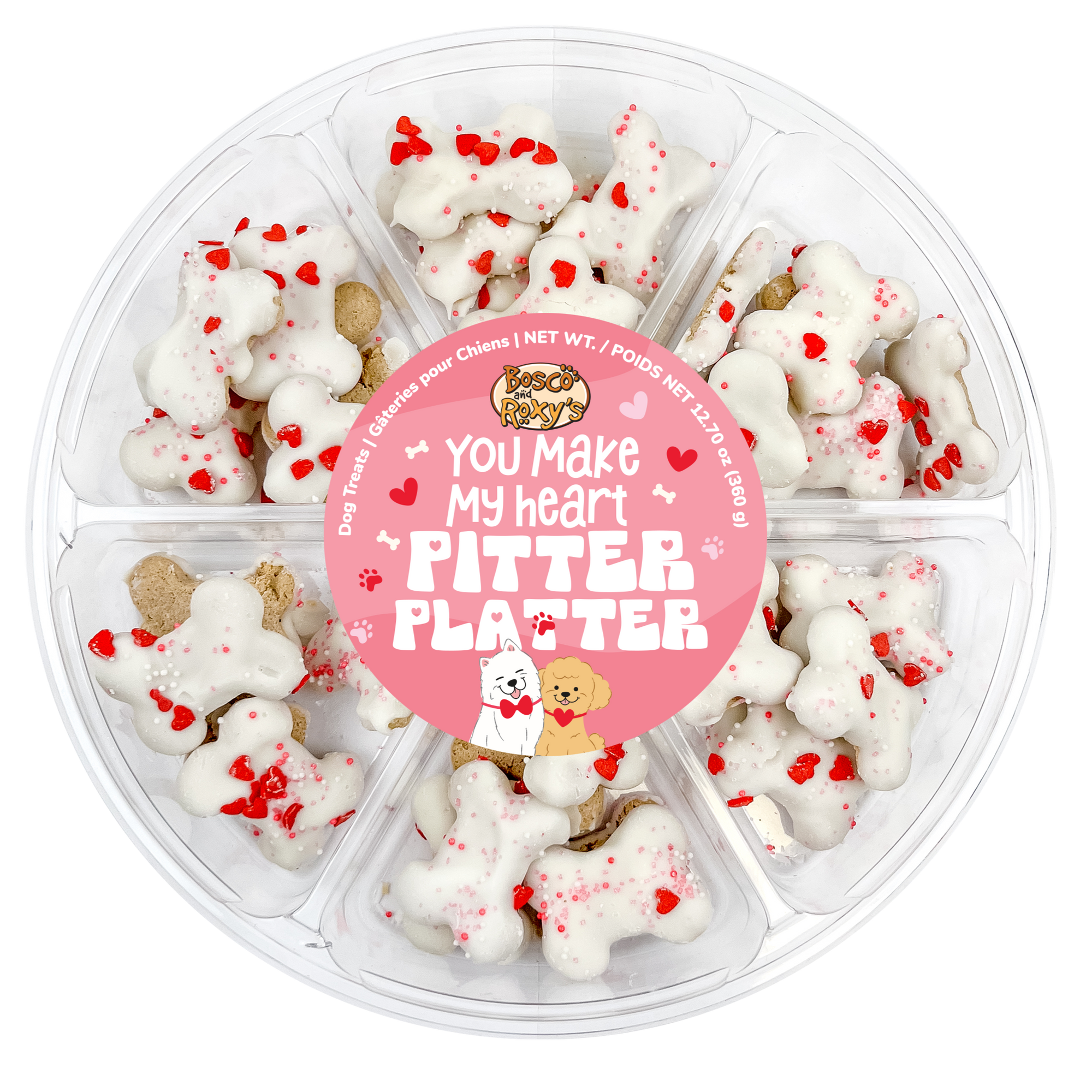 Prepackaged Sprinkled Bones Small Bones LARGE Platter | Love your Pooch