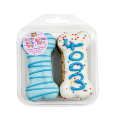 Prepackaged 4pk Blue Woof It Up Bones | Birthday