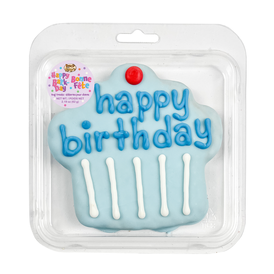 Prepackaged Giant Blue Happy Birthday Cupcake | Birthday
