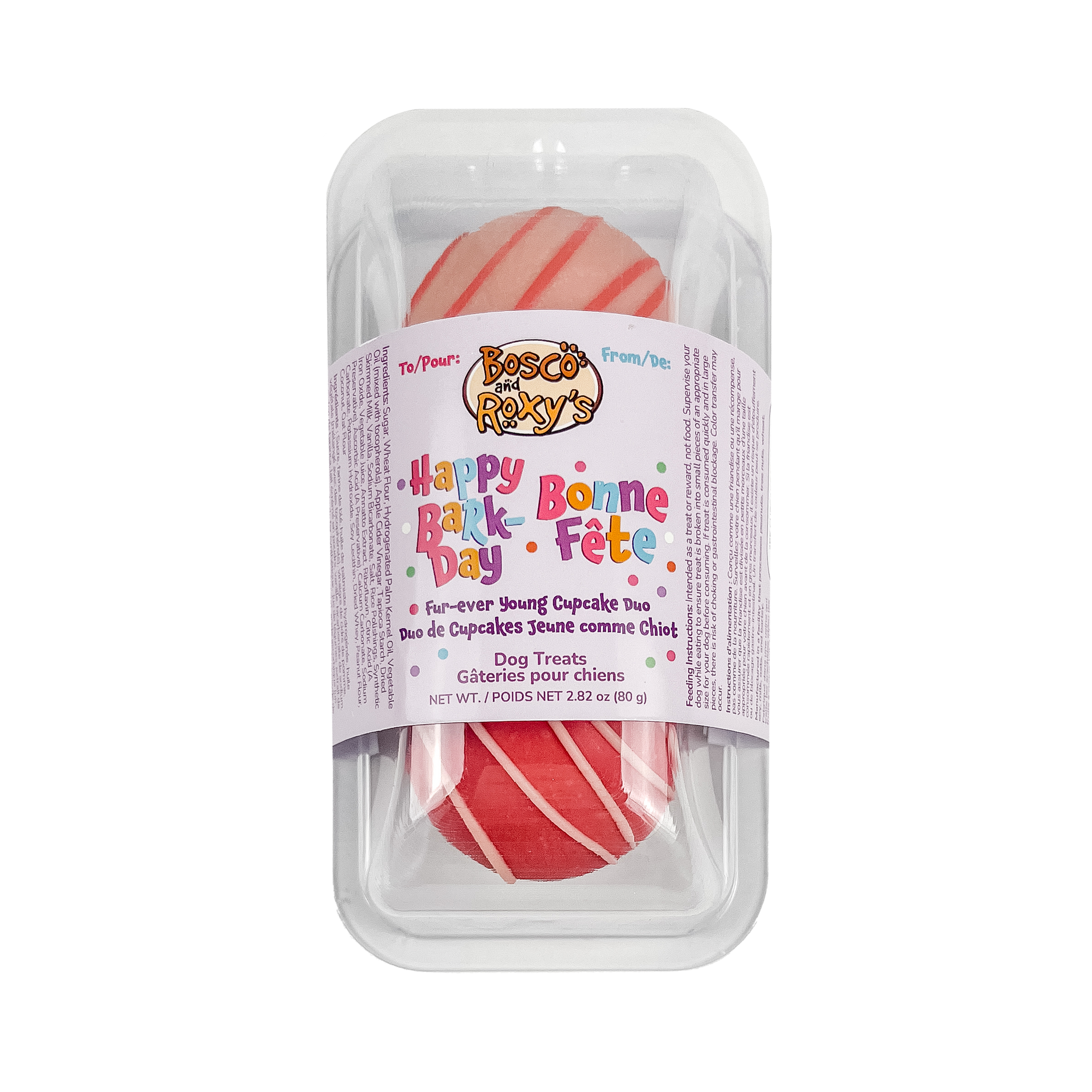 Prepackaged Fur-Ever Young Pink Cupcake Duo | Birthday