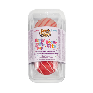 Prepackaged Fur-Ever Young Pink Cupcake Duo | Birthday