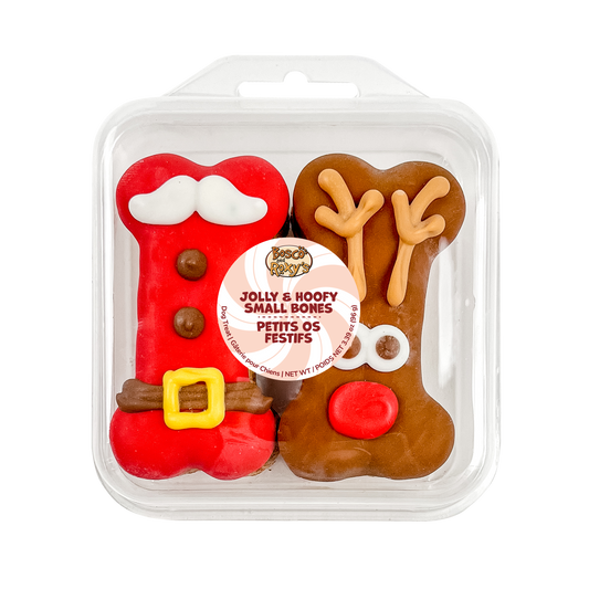 Jolly & Hoofy Small Bones 4pk | Christmas Pre-Packaged