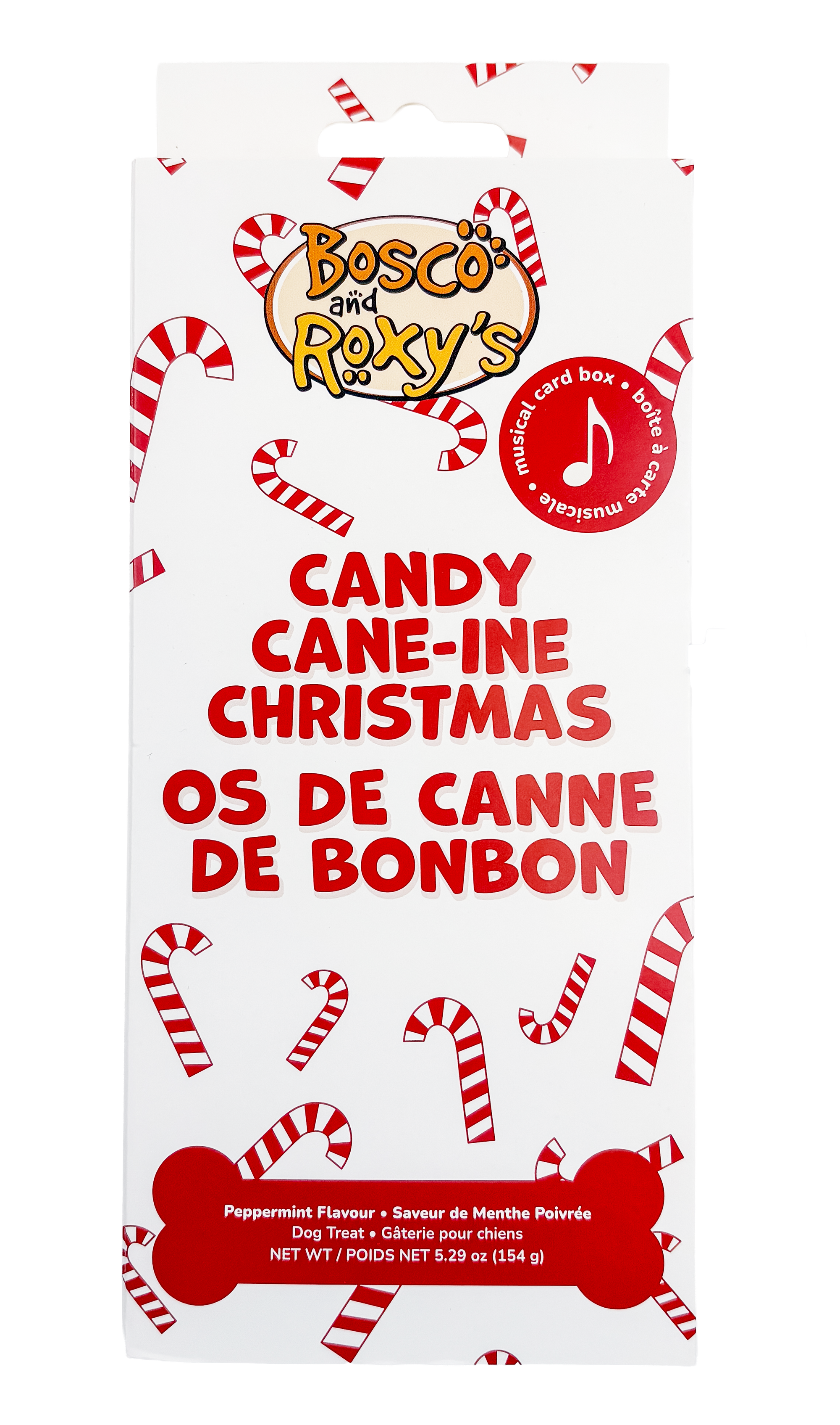 Candy Cane-ine Christmas Singing Card Box | Christmas Pre-Packaged
