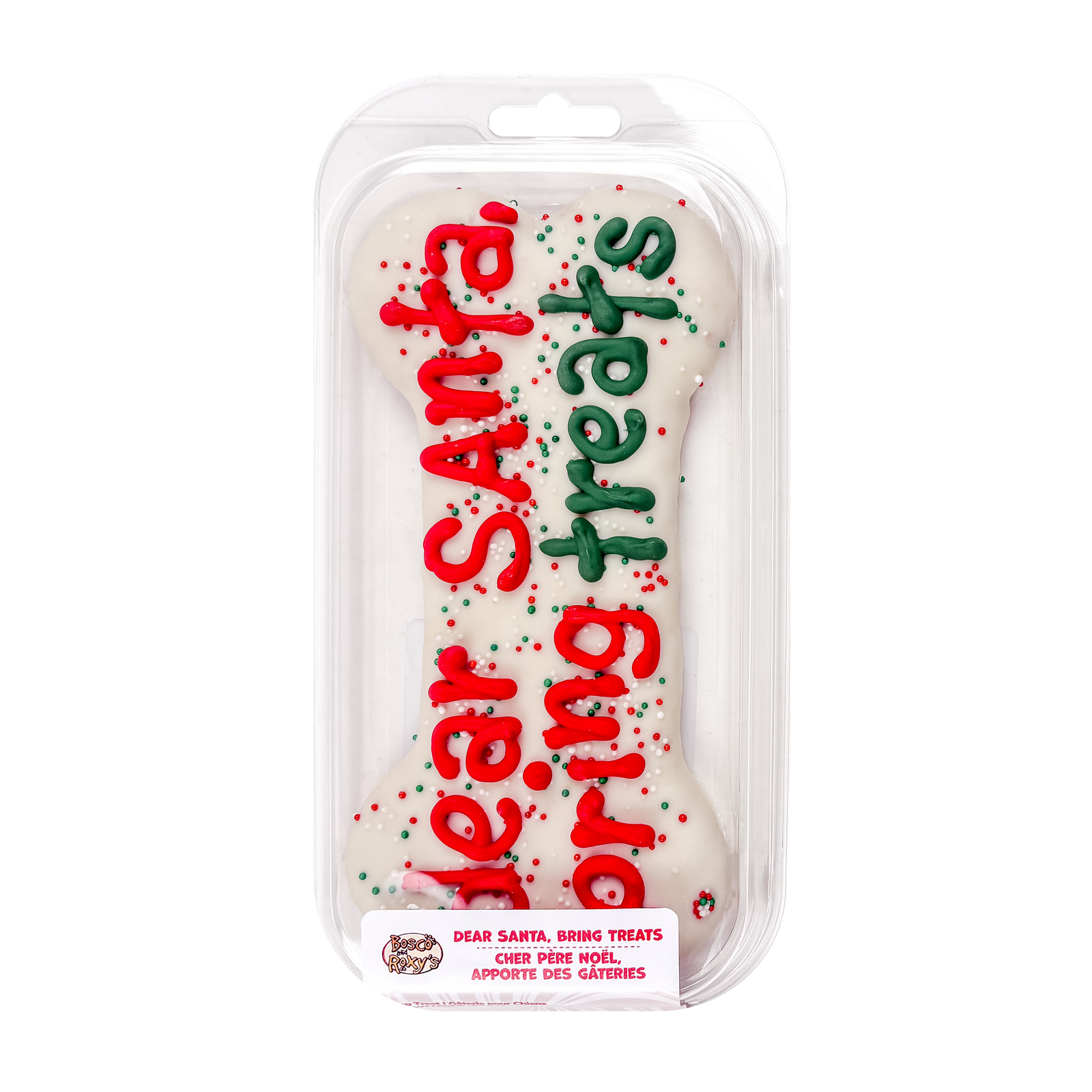 Dear Santa, Bring Treats Large Bone | Christmas Pre-Packaged