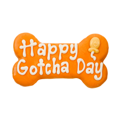 Orange Happy Gotcha Day Bone | Natural Birthday