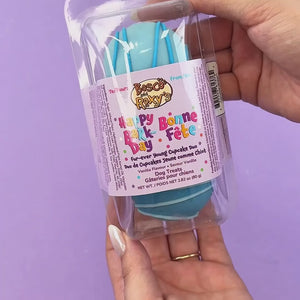 Prepackaged Fur-Ever Young Blue Cupcake Duo | Birthday