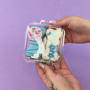 Prepackaged 4pk Blue Woof It Up Bones | Birthday