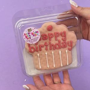 Prepackaged Giant Pink Happy Birthday Cupcake | Birthday