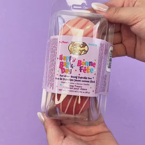 Prepackaged Fur-Ever Young Pink Cupcake Duo | Birthday