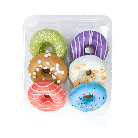 Prepackaged Vanilla Medium Donut (6pk) | Birthday