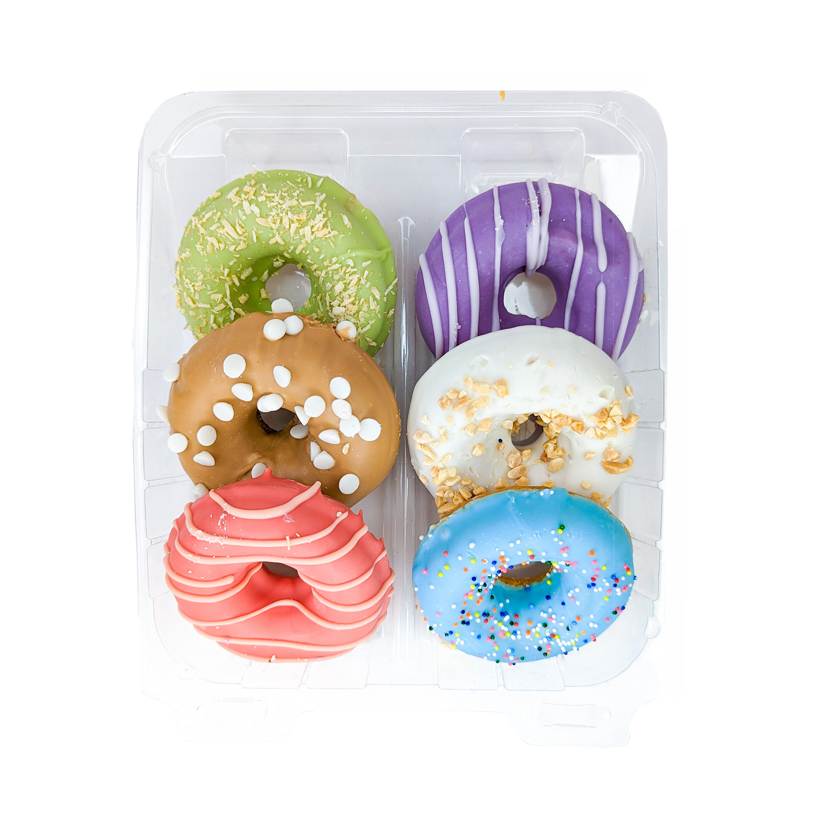 Prepackaged Vanilla Medium Donut (6pk) | Birthday