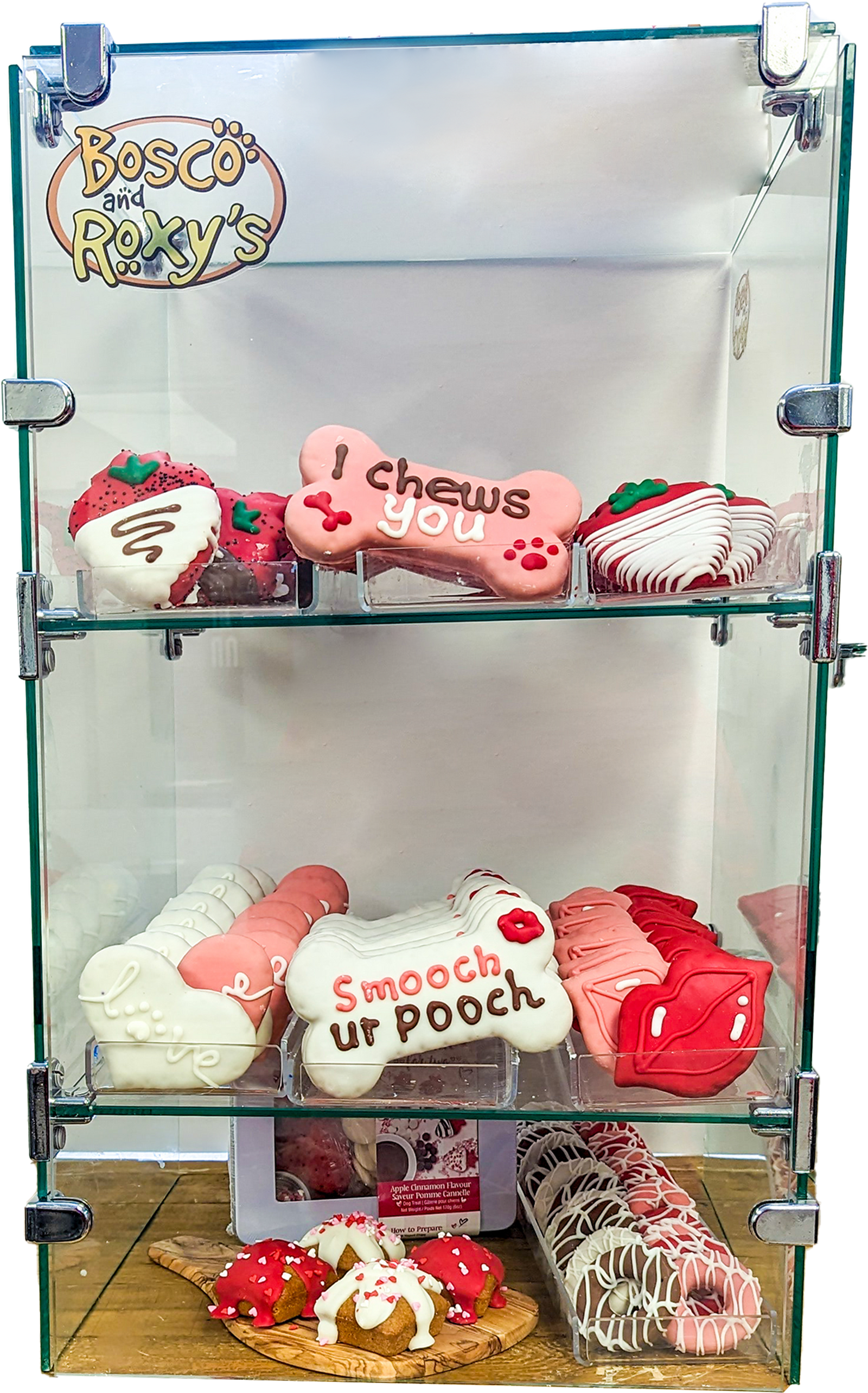 Vertical Glass Bakery Case Kit + Metal Clips